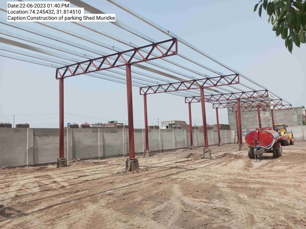 Construction of Parking shed MC Muridke