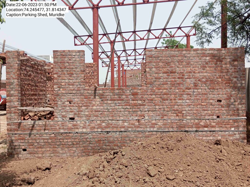 Construction of Parking shed MC Muridke